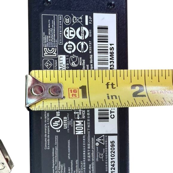 HP Laptop Computer 65W AC Power Adapter For Compaq and HP S/N: F120881243102095 - Picture 7 of 7